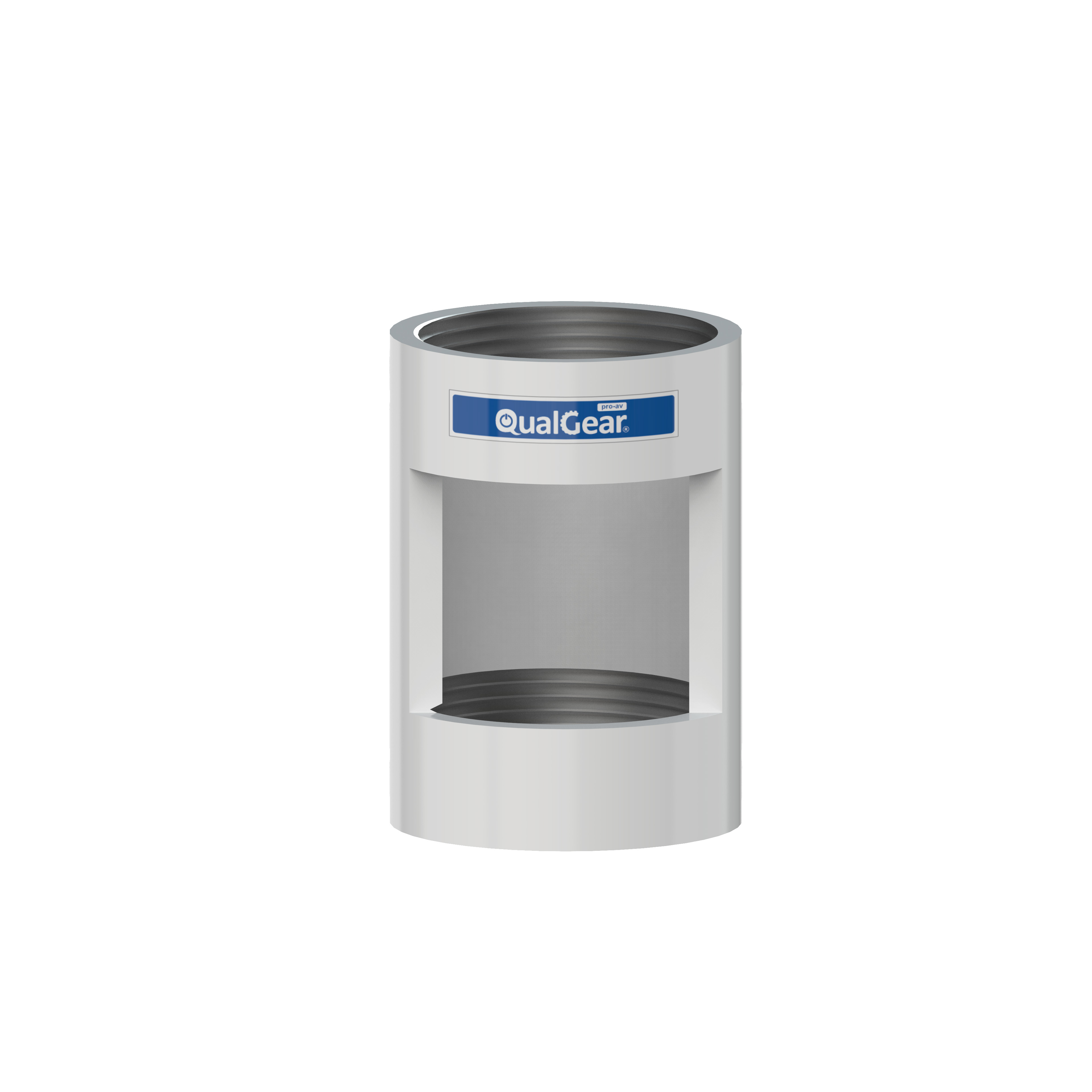  QualGear QG-PRO-PM-PCO-W Pro-AV 1.5 Inch Npt Threaded Pipe Connector with Opening Projector Accessory